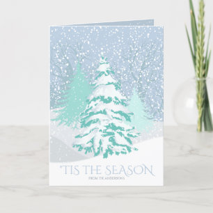 Moderne sneeuwboom - VERANDERING KLEURkerstmis Feestdagen Kaart