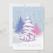 Moderne sneeuwboom - VERANDERING KLEURkerstmis Kaart (Voorkant)