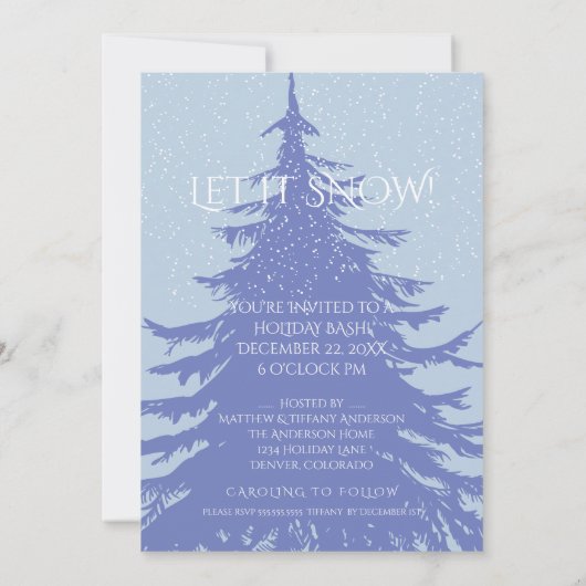 Moderne sneeuwboom - VERANDERING KLEURkerstmis Kaart (Achterkant)