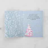 Moderne Sneeuwboom WISSELENDE KLEUR Kerstmis Feestdagen Kaart (Binnen)