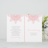 Moderne sneeuwflake roze, wittrouwprogramma (Staand voorkant)
