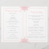 Moderne sneeuwflake roze, wittrouwprogramma (Achterkant)