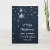 Moderne Sneeuwgodin Vrolijk Kerstfeest Kaart (Voorkant)