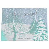 Moderne Sneeuwkerstbomen VERANDEREN van kleur Groot Cadeauzakje (Voorkant)