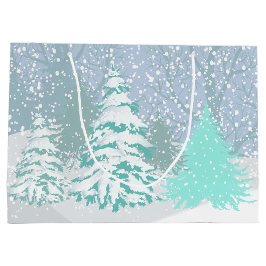 Moderne Sneeuwkerstbomen VERANDEREN van kleur Groot Cadeauzakje (Achterkant)