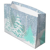 Moderne Sneeuwkerstbomen VERANDEREN van kleur Groot Cadeauzakje (Achterkant Gekanteld)