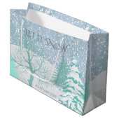 Moderne Sneeuwkerstbomen VERANDEREN van kleur Groot Cadeauzakje (Voorkant Gekanteld)