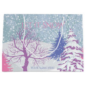 Moderne Sneeuwkerstbomen VERANDEREN van kleur Groot Cadeauzakje (Voorkant)