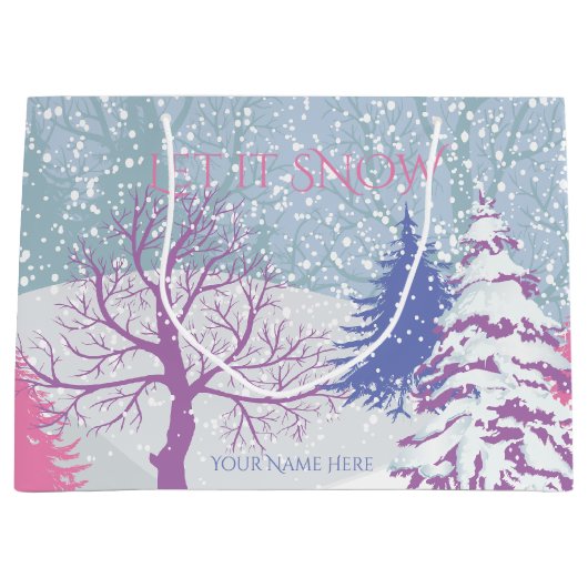 Moderne Sneeuwkerstbomen VERANDEREN van kleur Groot Cadeauzakje (Voorkant)