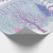 Moderne Sneeuwkerstboomkleur Cadeaupapier (Hoek)