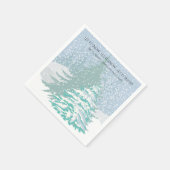 Moderne Sneeuwkerstboomkleur Servet (Hoek)