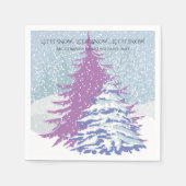 Moderne Sneeuwkerstboomkleur Servet (Voorkant)