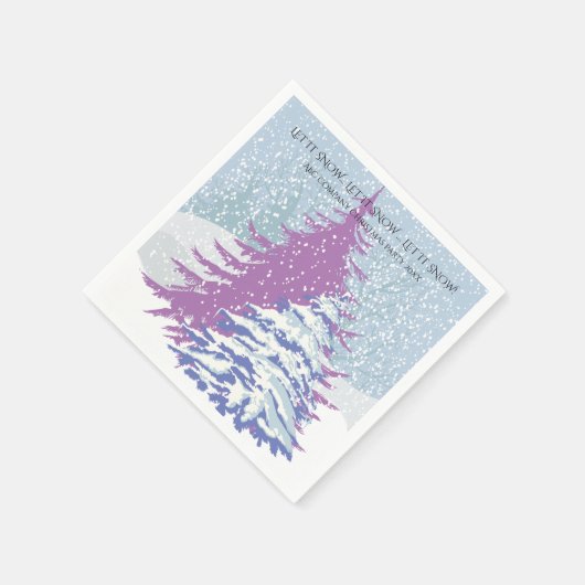 Moderne Sneeuwkerstboomkleur Servet (Hoek)