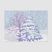 Moderne Sneeuwkerstboomkleur Tissuepapier (Voorkant)