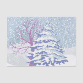 Moderne Sneeuwkerstboomkleur Tissuepapier