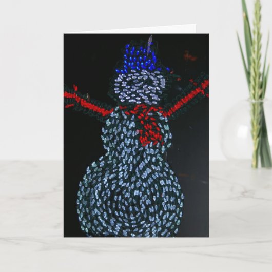 Moderne sneeuwman feestdagen kaart (Voorkant)