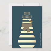 Moderne sneeuwman mooie schattige kerst feestdagenkaart (Voorkant)