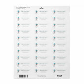 Moderne Sneeuwman Varken Winter Retouradres Etiket (Full Sheet)