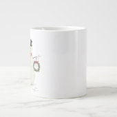 Moderne  sneeuwpop grote koffiekop (Voorkant)