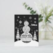 moderne  sneeuwpopening briefkaart (Staand voorkant)