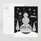 moderne  sneeuwpopening briefkaart (Voorkant / Achterkant)