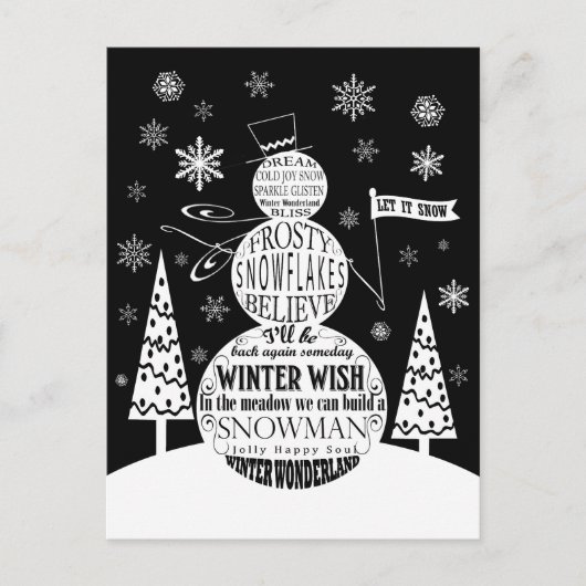 moderne  sneeuwpopening briefkaart (Voorkant)