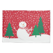 moderne sneeuwpoppen kussensloop (Achterkant-Links)