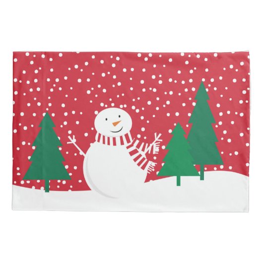 moderne sneeuwpoppen kussensloop (Achterkant-Links)