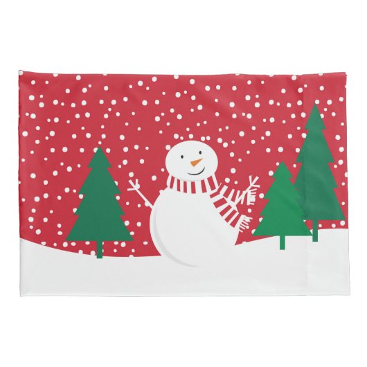 moderne sneeuwpoppen kussensloop (Achterkant-Rechts)