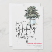 Moderne sneeuwpoppenkast voor winterkerstfeest kaart (Voorkant)