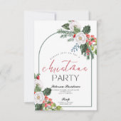 Moderne sneeuwpoppenkast voor winterkerstfeest kaart (Voorkant)