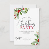 Moderne sneeuwpoppenkast voor winterkerstfeest kaart (Voorkant)