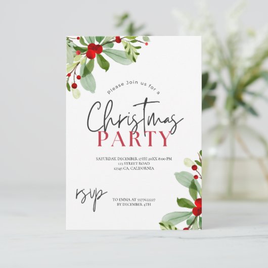 Moderne sneeuwpoppenkast voor winterkerstfeest kaart (Staand voorkant)