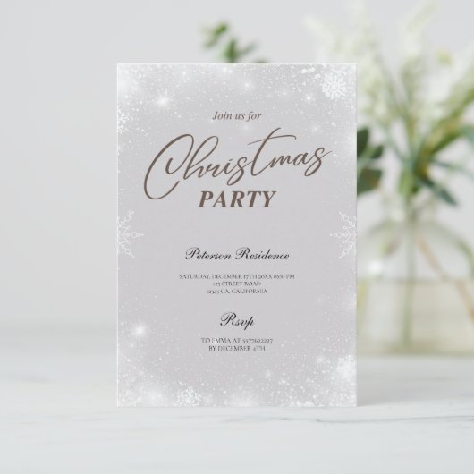 Moderne sneeuwpoppenkast voor winterkerstfeest kaart (Staand voorkant)