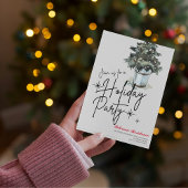 Moderne sneeuwpoppenkast voor winterkerstfeest kaart