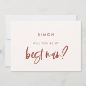 Moderne sneeuwroze 'Wil je mijn getuige zijn' kaar Kaart (Voorkant)