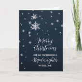 Moderne Sneeuwstiefdochter Vrolijk Kerstfeest Kaart (Voorkant)