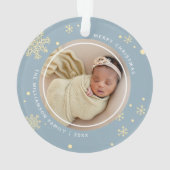 Moderne Sneeuwvlok 2 Foto's Ornament (achterkant)