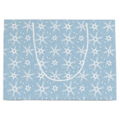 Moderne Sneeuwvlok All-over Patroon Gift Bag Groot Cadeauzakje (Voorkant)