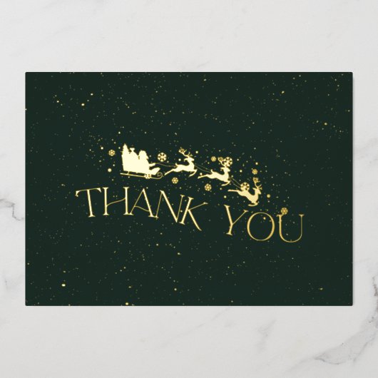 Moderne Sneeuwvlok Folie Kerst Dankkaart Uitnodiging (Voorkant)