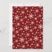 Moderne Sneeuwvlok Frame Foto Overlay Rode Kerstmi (Achterkant)