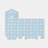 Moderne sneeuwvlok gepersonaliseerde gunst geschen bedankdoosjes (Uitgevouwen)