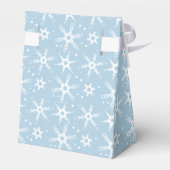 Moderne sneeuwvlok gepersonaliseerde gunst geschen bedankdoosjes (Achterkant)