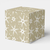 Moderne sneeuwvlok gepersonaliseerde gunst geschen bedankdoosjes (Achterkant)