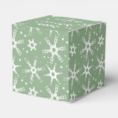 Moderne sneeuwvlok gepersonaliseerde gunst geschen bedankdoosjes (Achterkant)