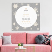 moderne  sneeuwvlok kerstboom canvas afdruk (Insitu (Woonkamer))