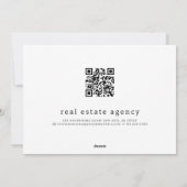 Moderne sneeuwvlok onroerend goed bedrijf feestdagenkaart (Achterkant)