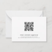 Moderne sneeuwvlok onroerend goed zakelijke vakant notitiekaartje (Achterkant)