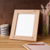 Moderne Sneeuwvlok Vrolijk Kerstfeest Familienaam  Gegraveerde Lijstjes (Links)