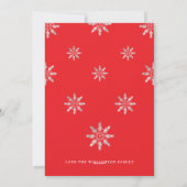 Moderne Sneeuwvlok Zes Foto Collage Raster Foto Feestdagenkaart (Achterkant)